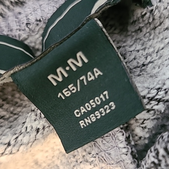 Roots Salt and Pepper Heathered Grey White Full Length High Rise Sweatpants Med - Picture 7 of 7